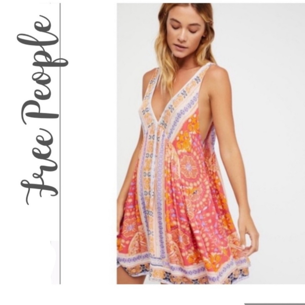 Free People Gypsy In Dreams Trapeze Slip Dress Size Medium